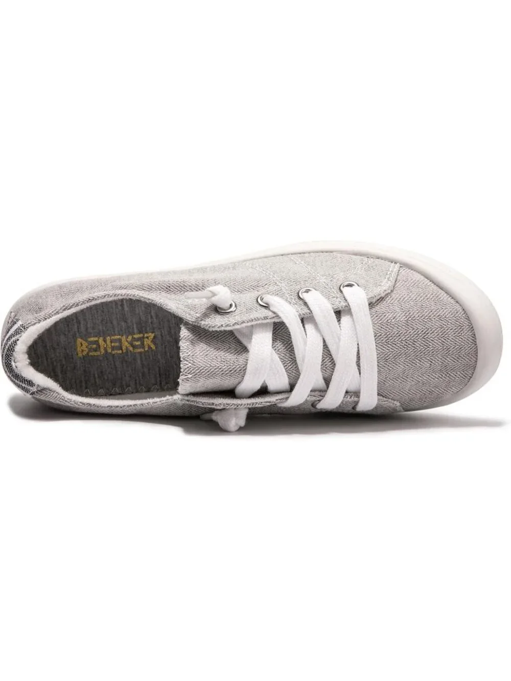 Womens Grey Canvas Slipon Canvas Sneaker Low Top Walking Shoes Fashion Sneakers